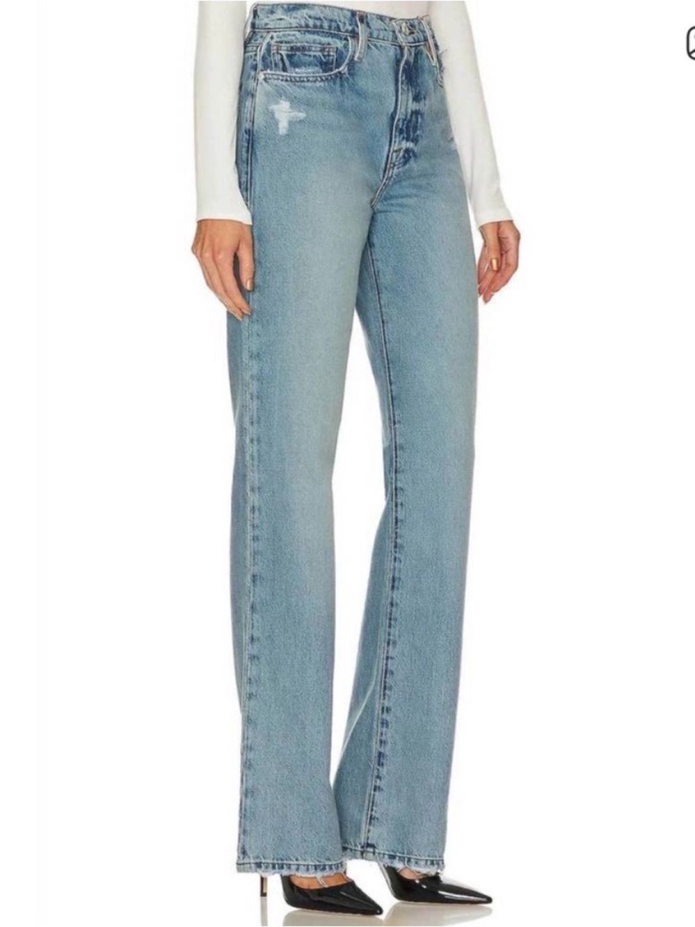 Frame Denim Le Jane Straight Leg in Weston Rips - Picture 2 of 8